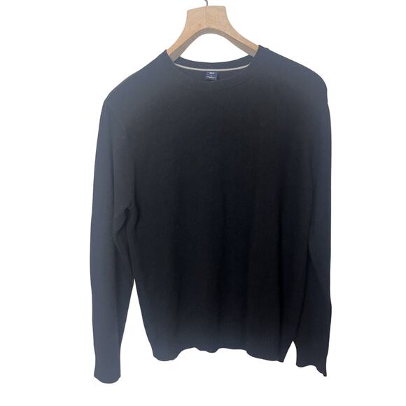 Vintage GAP Wool Blend Sweater Men’s XL Black Crew Neck Long Sleeve Y2K - Picture 1 of 6